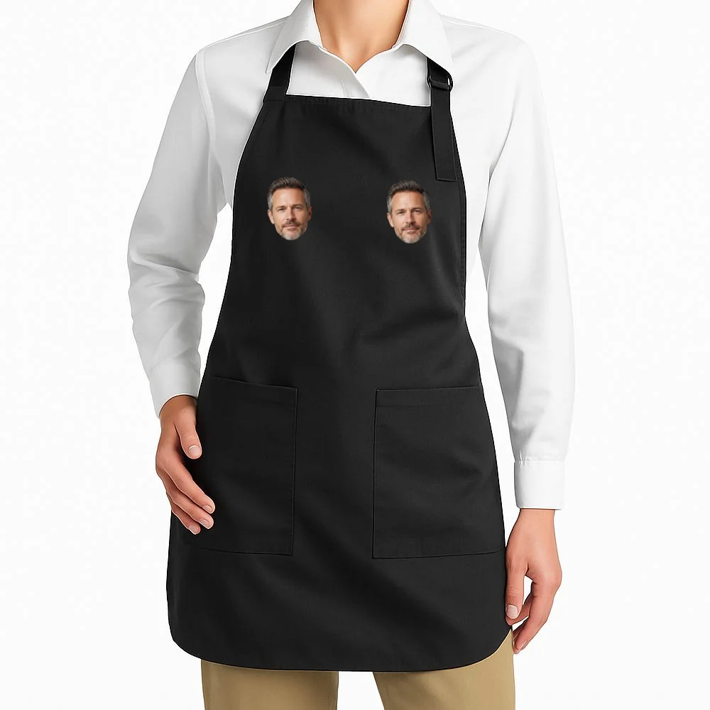 Funny Custom Boyfriend Face Apron - Front 1