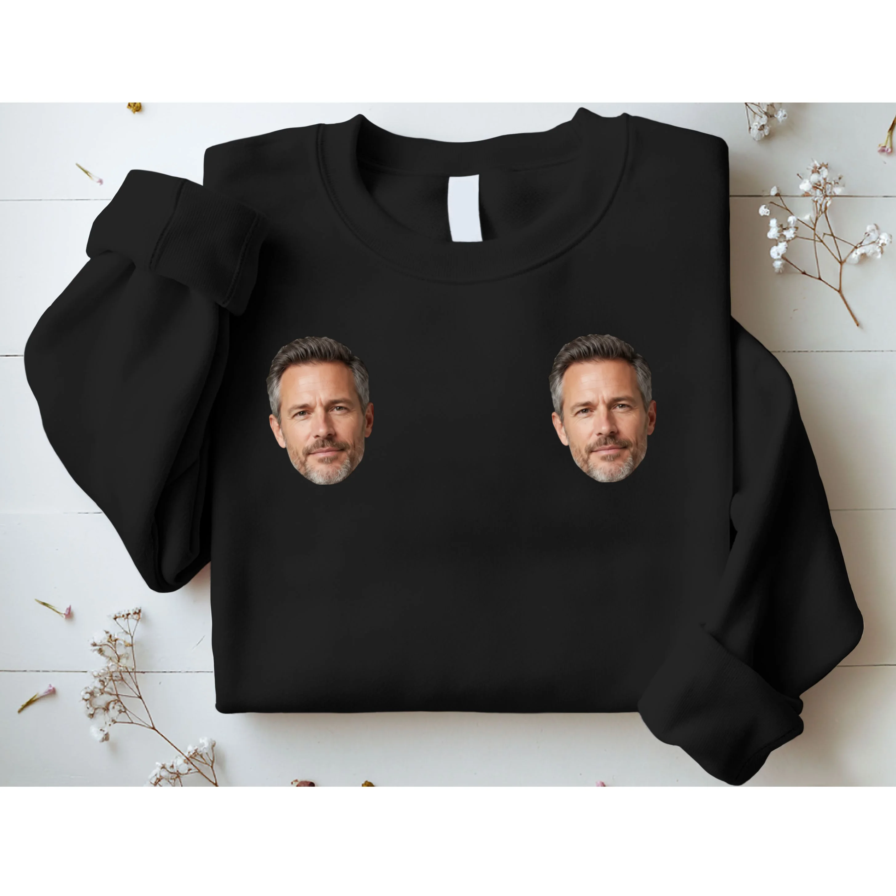 Funny Custom Boyfriend Face Sweatshirt - Front 1