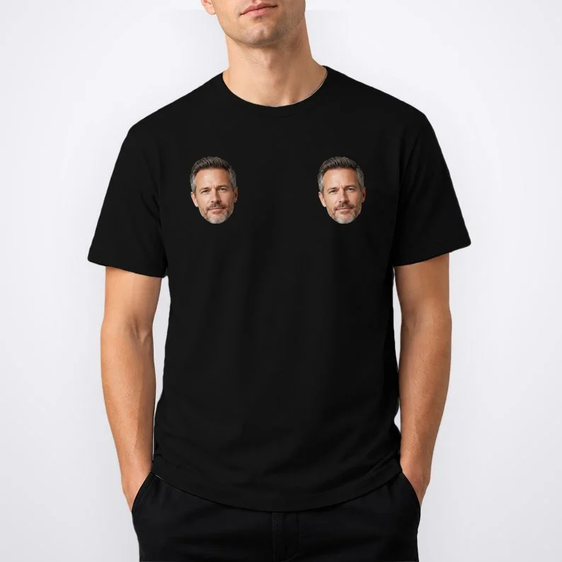 Funny Custom Boyfriend Face T-Shirt - Front 1