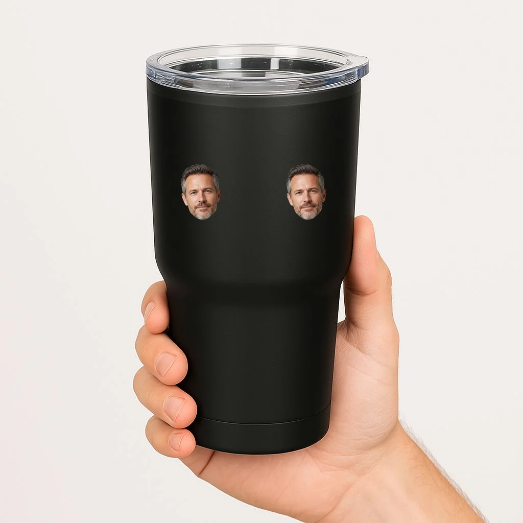 Funny Custom Boyfriend Face 20oz Tumbler - Front 1