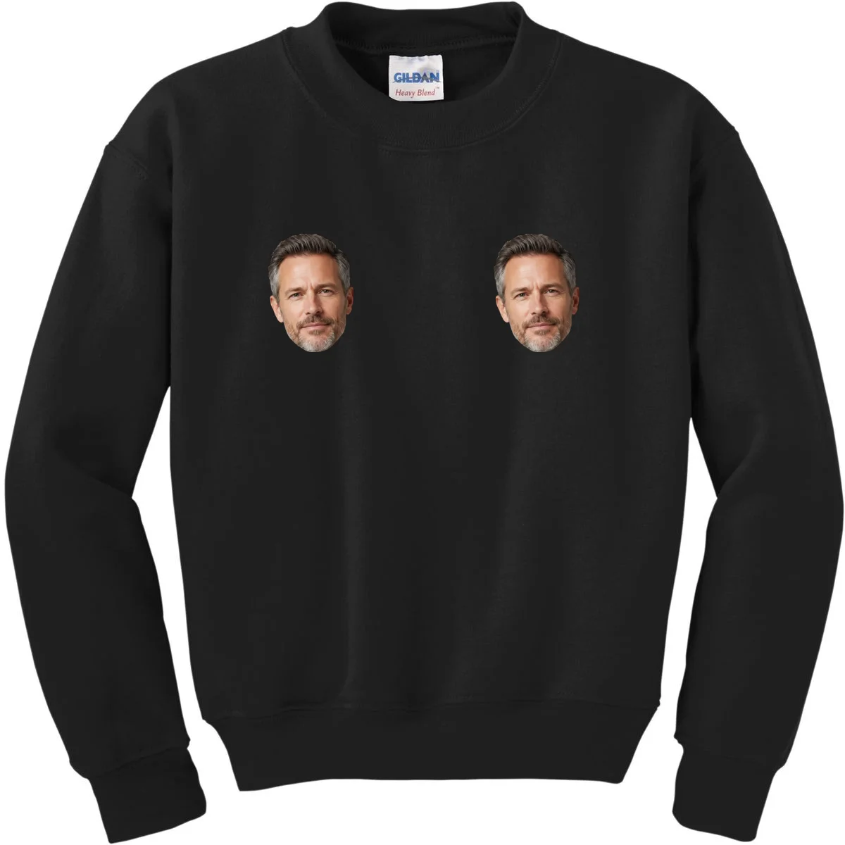 Funny Custom Boyfriend Face Kids Sweatshirt - Front