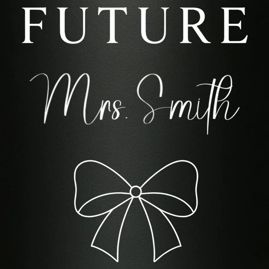 Future Mrs Custom Name Bow Wedding 20oz Tumbler - Front - Close-up