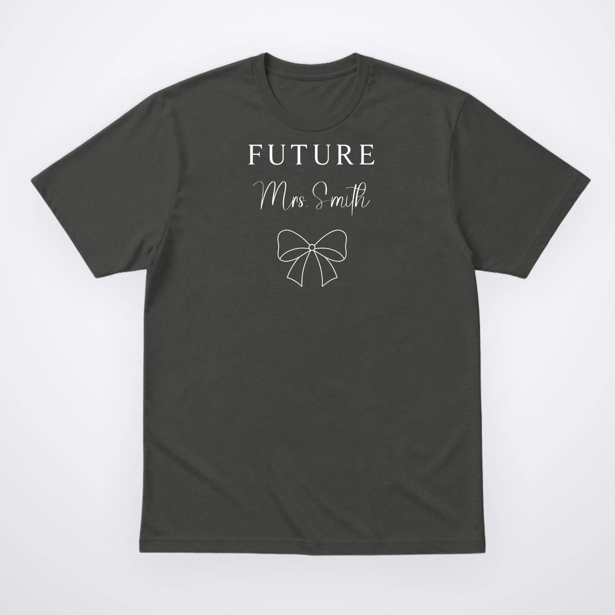 Future Mrs Custom Name Bow Wedding Men's T-Shirt - Front