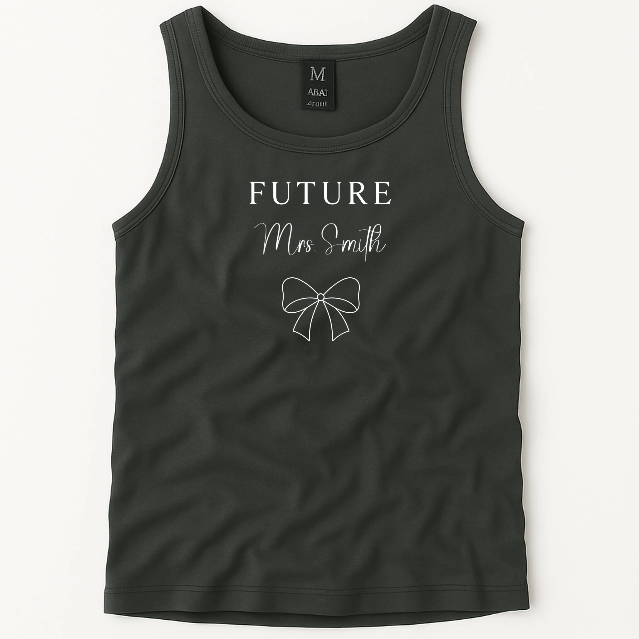 Future Mrs Custom Name Bow Wedding Men's Tank Top - Front 1