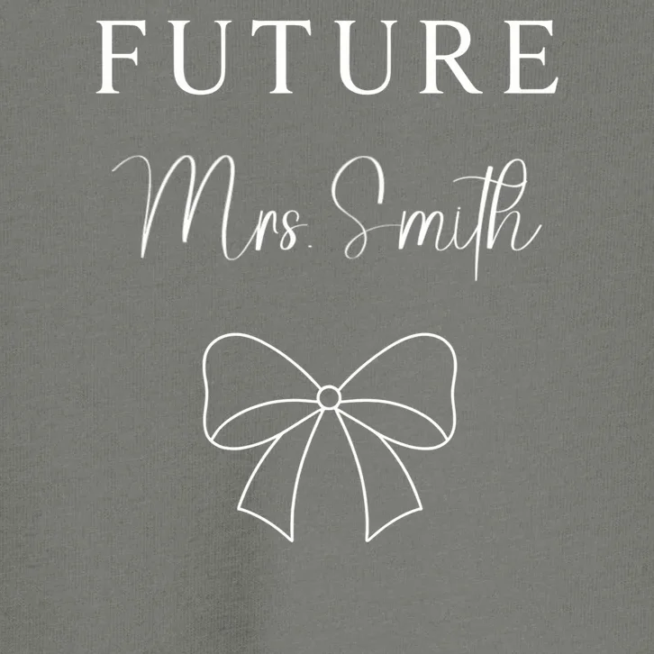 Future Mrs Custom Name Bow Wedding Toddler T-Shirt - Front - Close-up