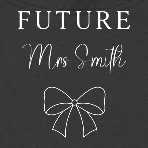 Future Mrs Custom Name Bow Wedding Kids Hoodie - Front - Close-up