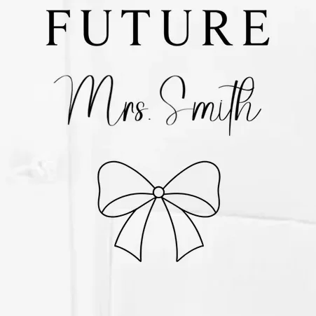 Future Mrs Custom Name Bow Wedding Men's Chef Coat - Front - Close-up