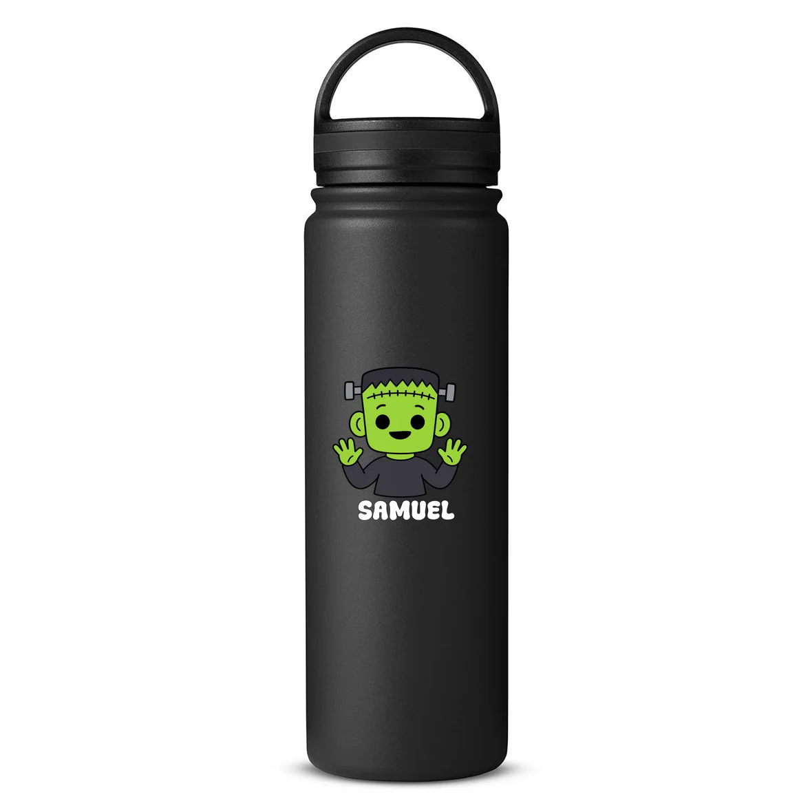 Frankenstein Name Personalized Halloween Gift - Monster Character Design 24oz Water Bottle Front