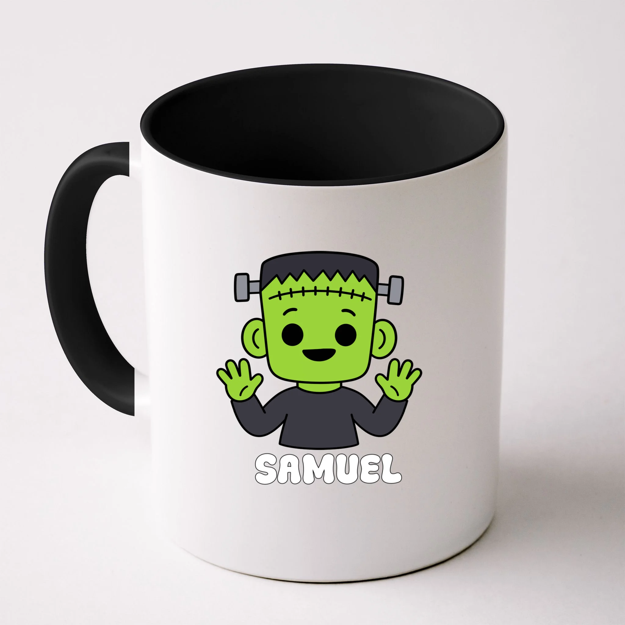 Frankenstein Name Personalized Halloween Gift - Monster Character Design Mug Front