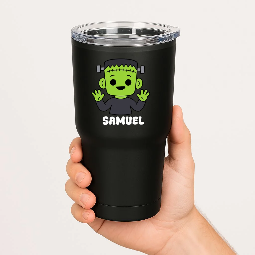 Frankenstein Name Personalized Halloween Gift - Monster Character Design 20oz Tumbler - Front 1