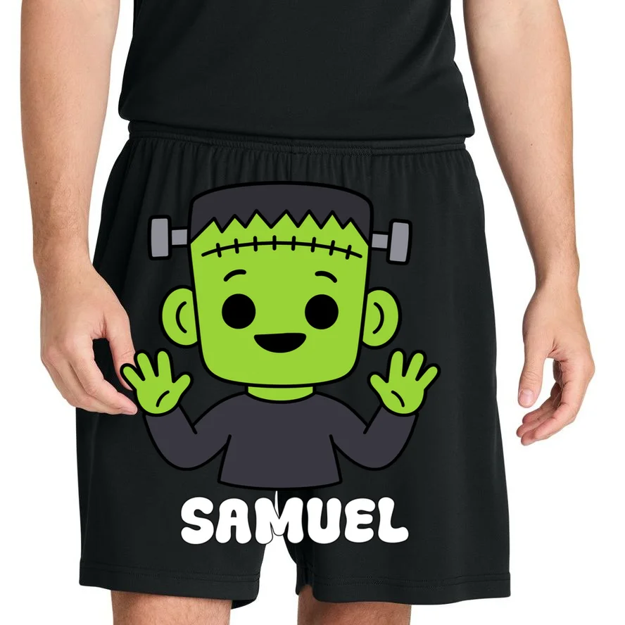 Frankenstein Name Personalized Halloween Gift - Monster Character Design Men's Shorts - Front 1