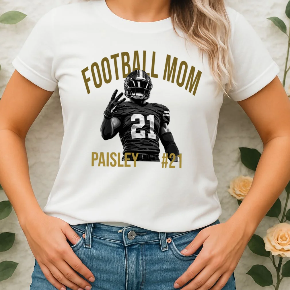 Football Player Graphic – Vintage American Football Jersey Number Design Women's T-Shirt - Front 1