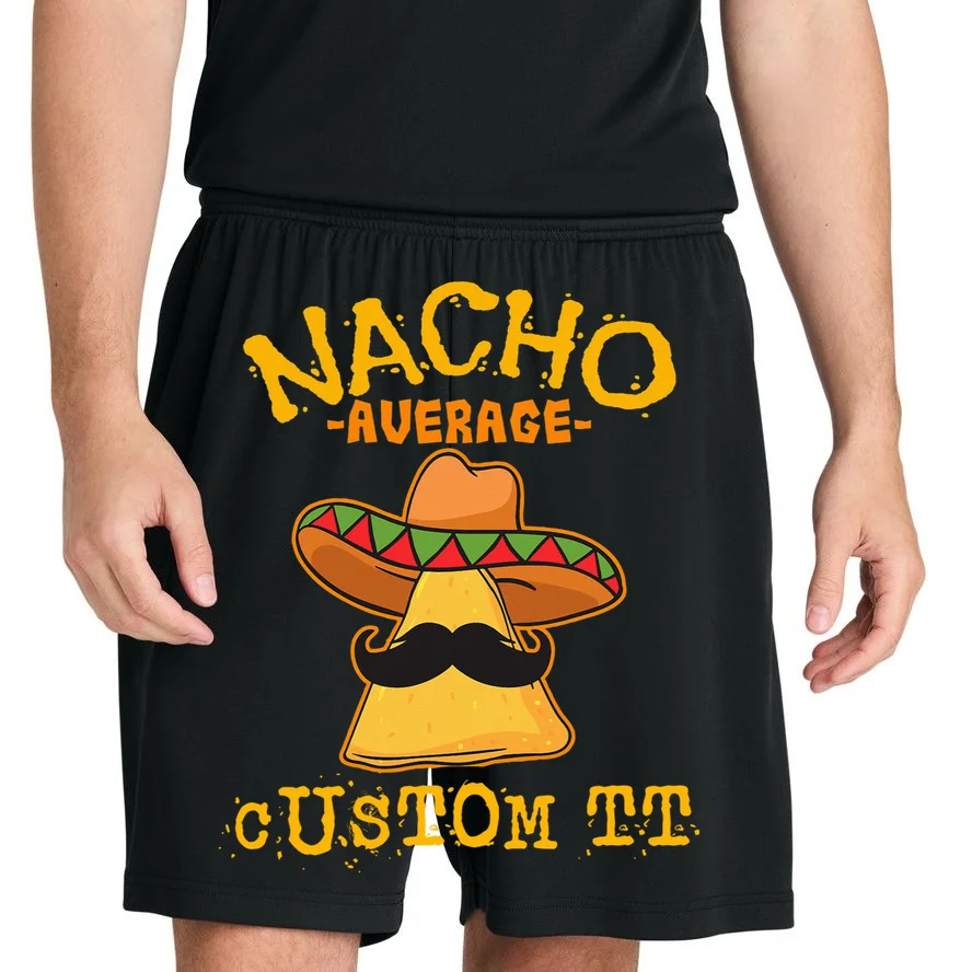 Funny Personalized Meme Nacho Average Custom Text Name Men's Shorts - Front 1