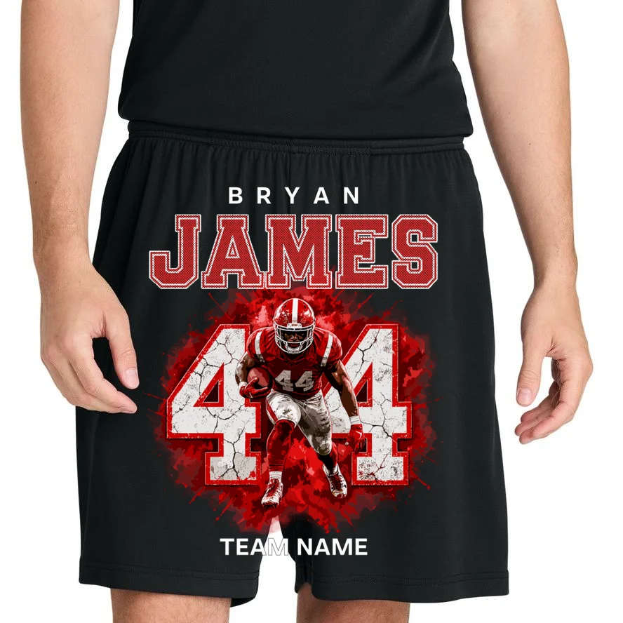 Football Player Name Personalized Custom Team Gift  - Custom Football Jersey Player Design Men's Shorts - Front 1