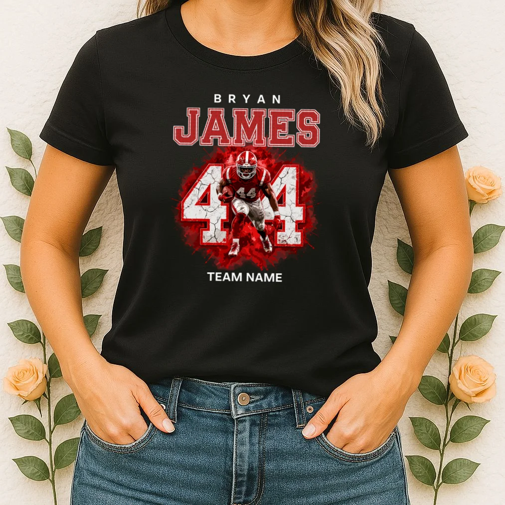 Football Player Name Personalized Custom Team Gift  - Custom Football Jersey Player Design Women's T-Shirt - Front 1
