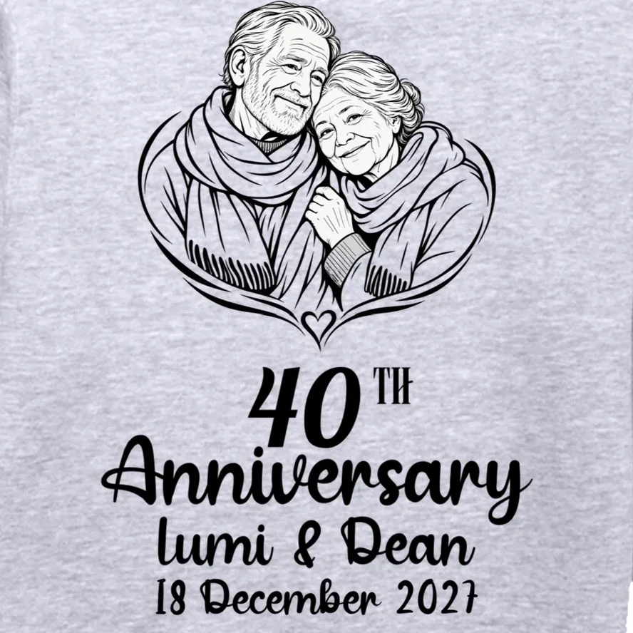 Forever Together Anniversary Keepsake Men's Sweatsuit - Front - Close-up