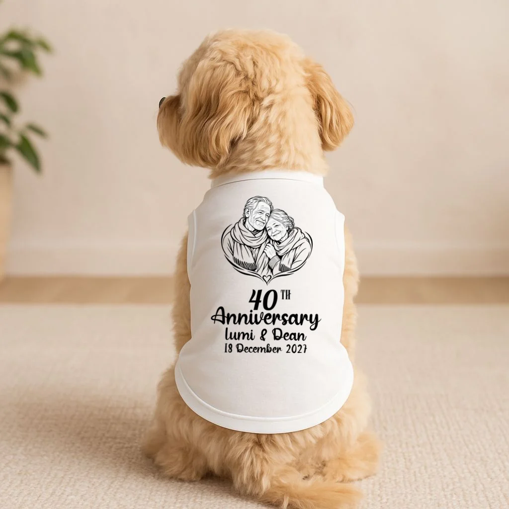 Forever Together Anniversary Keepsake Doggie Tank - Front 1