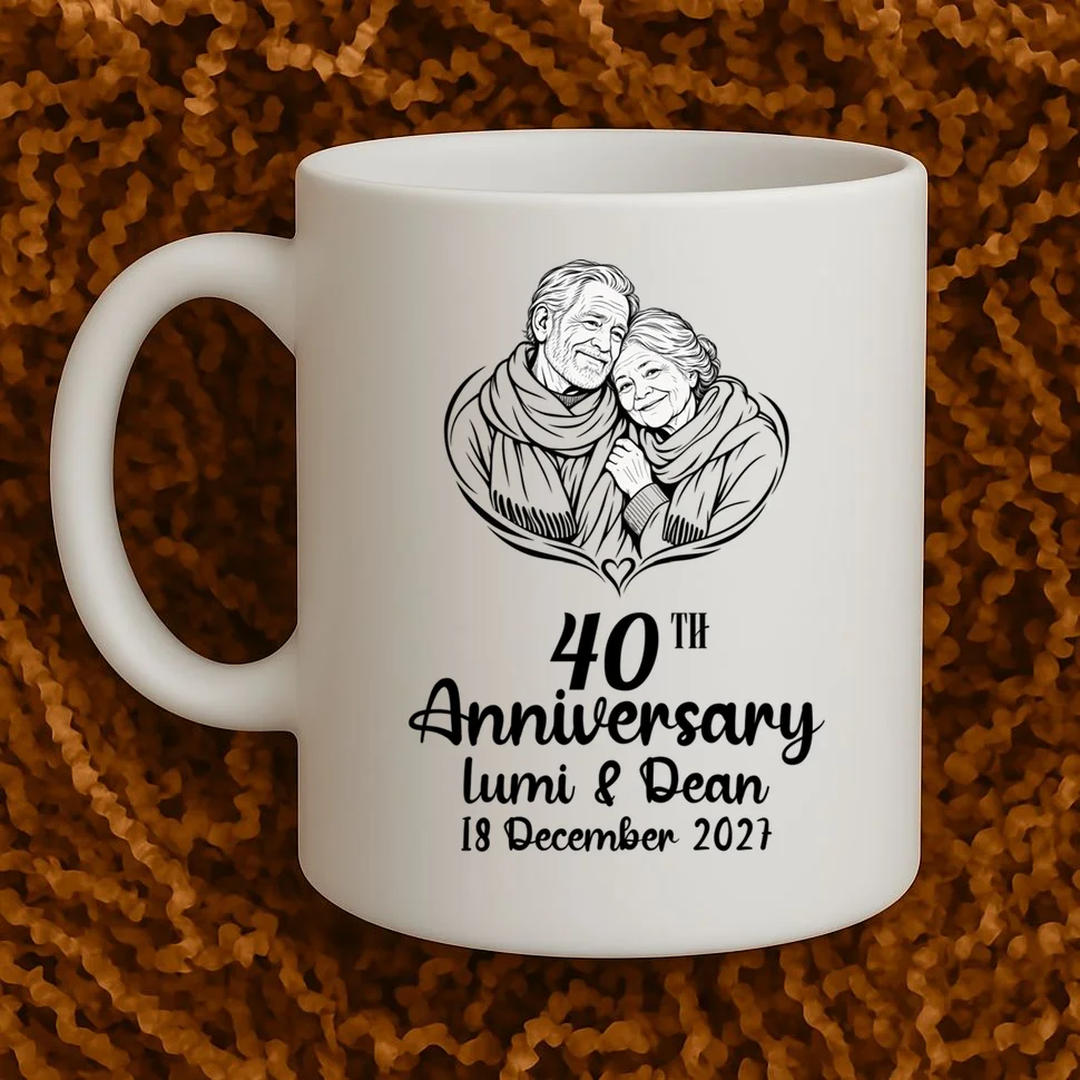 Forever Together Anniversary Keepsake Mug - Front 1