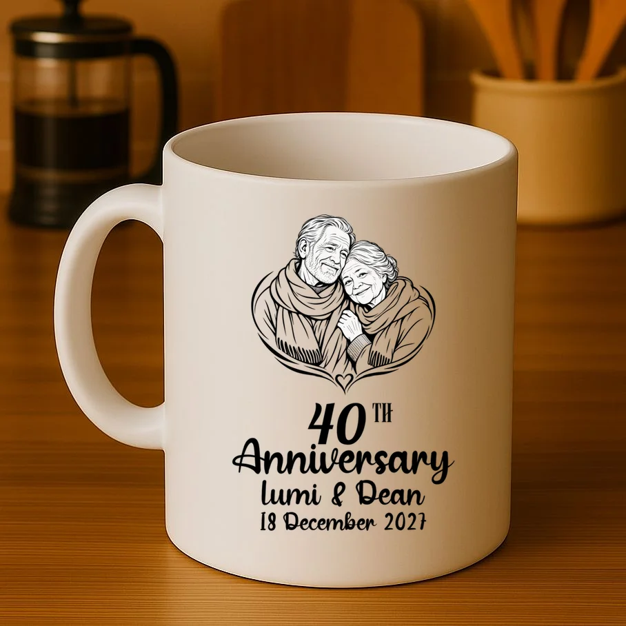 Forever Together Anniversary Keepsake Mug - Front 3