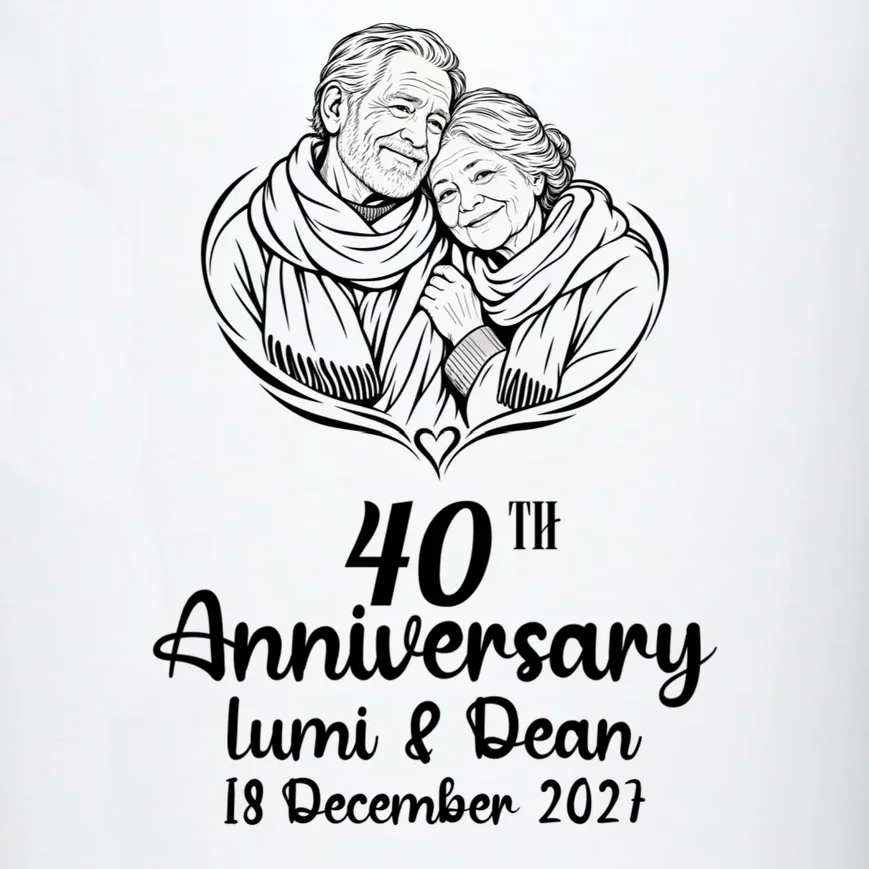 Forever Together Anniversary Keepsake 20oz Tumbler - Front - Close-up