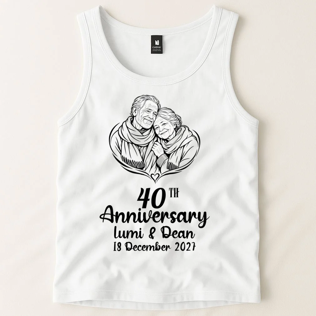 Forever Together Anniversary Keepsake Men's Tank Top - Front 1