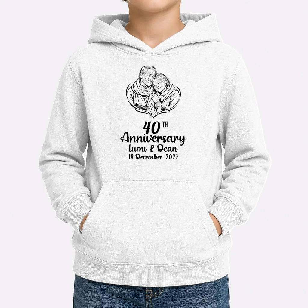 Forever Together Anniversary Keepsake Kids Hoodie - Front 1