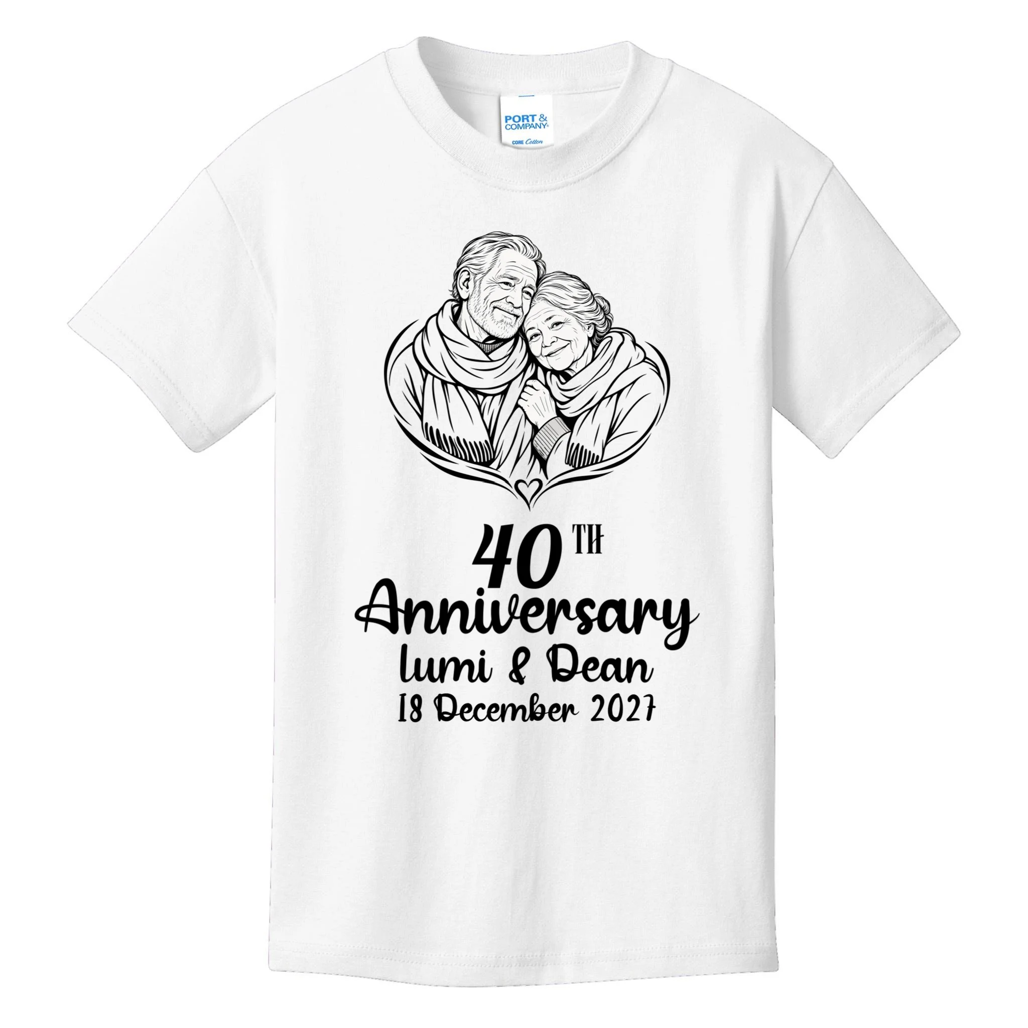 Forever Together Anniversary Keepsake Kids T-Shirt Front