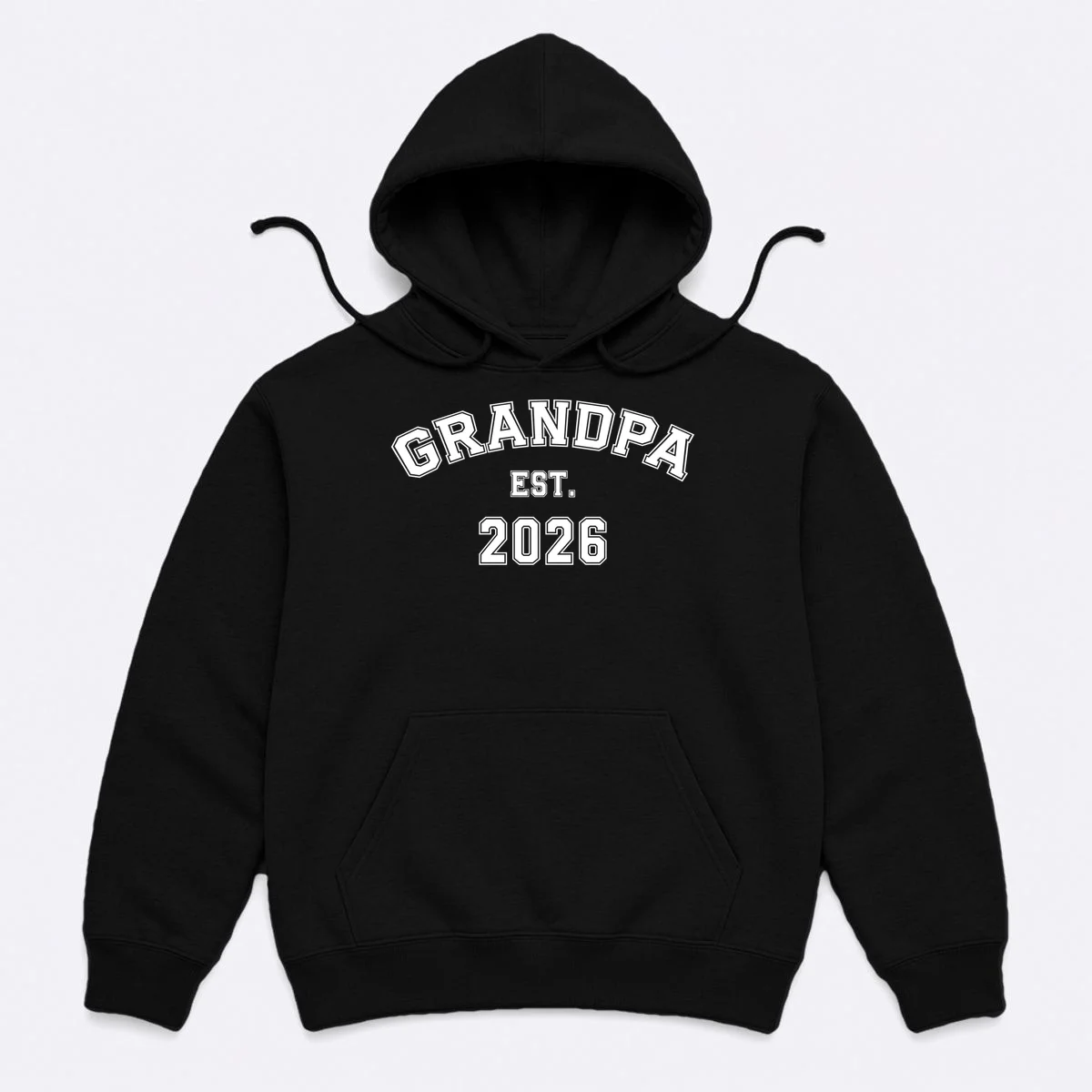 Grandpa Est 2026, Custom Text and year, Est, Dad, fathers day - Personalized Family Hoodie - Front
