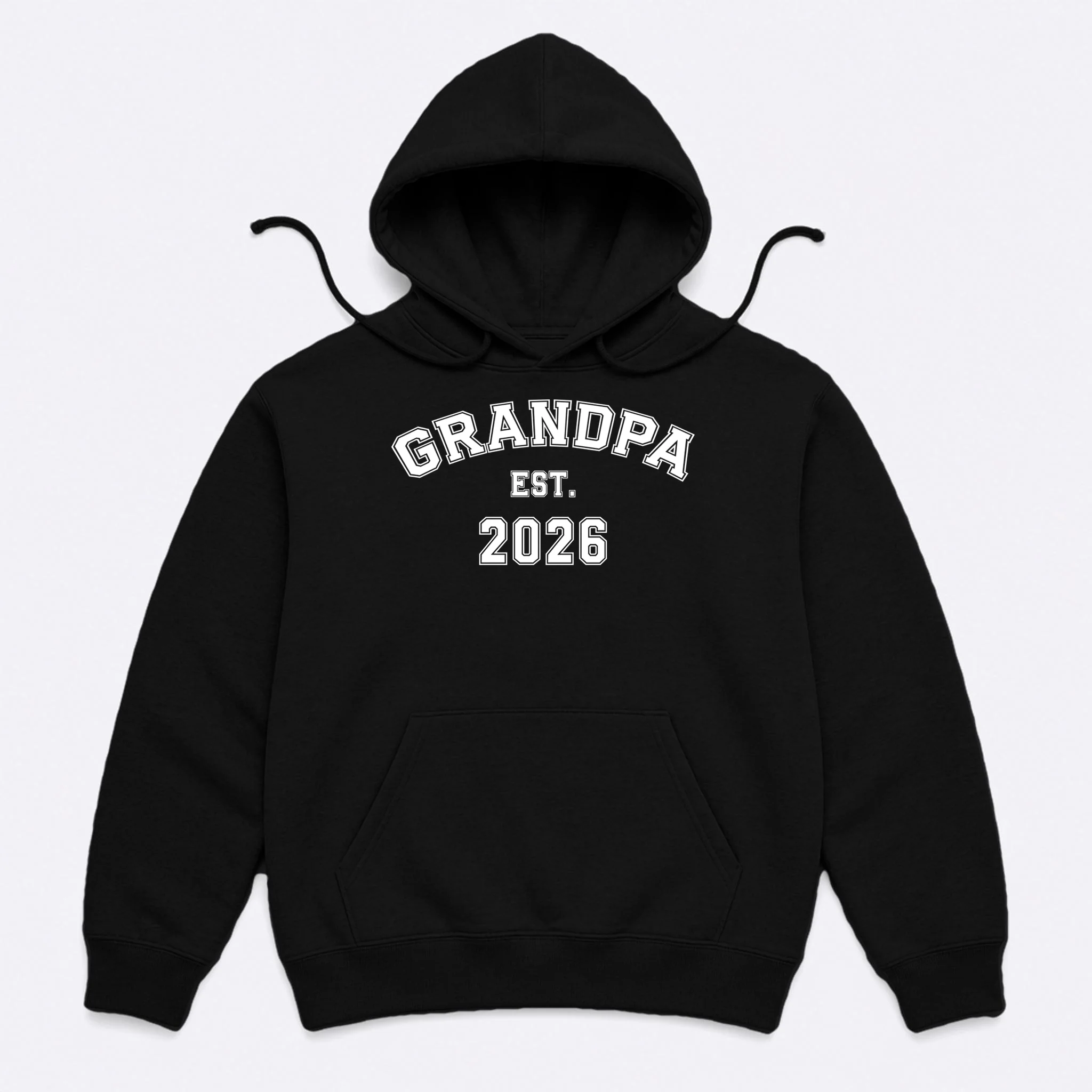 Grandpa Est 2026, Custom Text and year, Est, Dad, fathers day - Personalized Family Men's Hoodie - Front