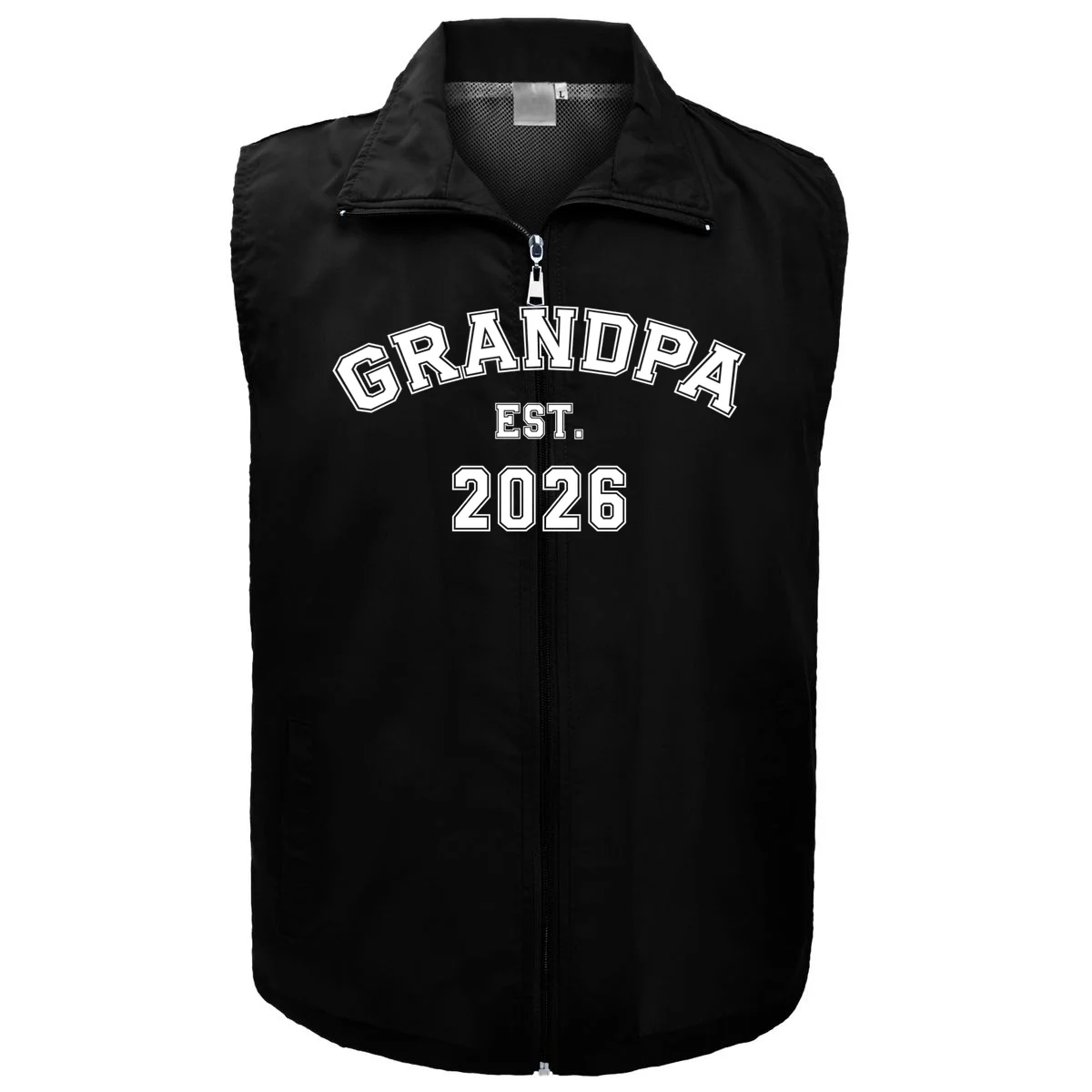 Grandpa Est 2026, Custom Text and year, Est, Dad, fathers day - Personalized Family Men's Vest - Front
