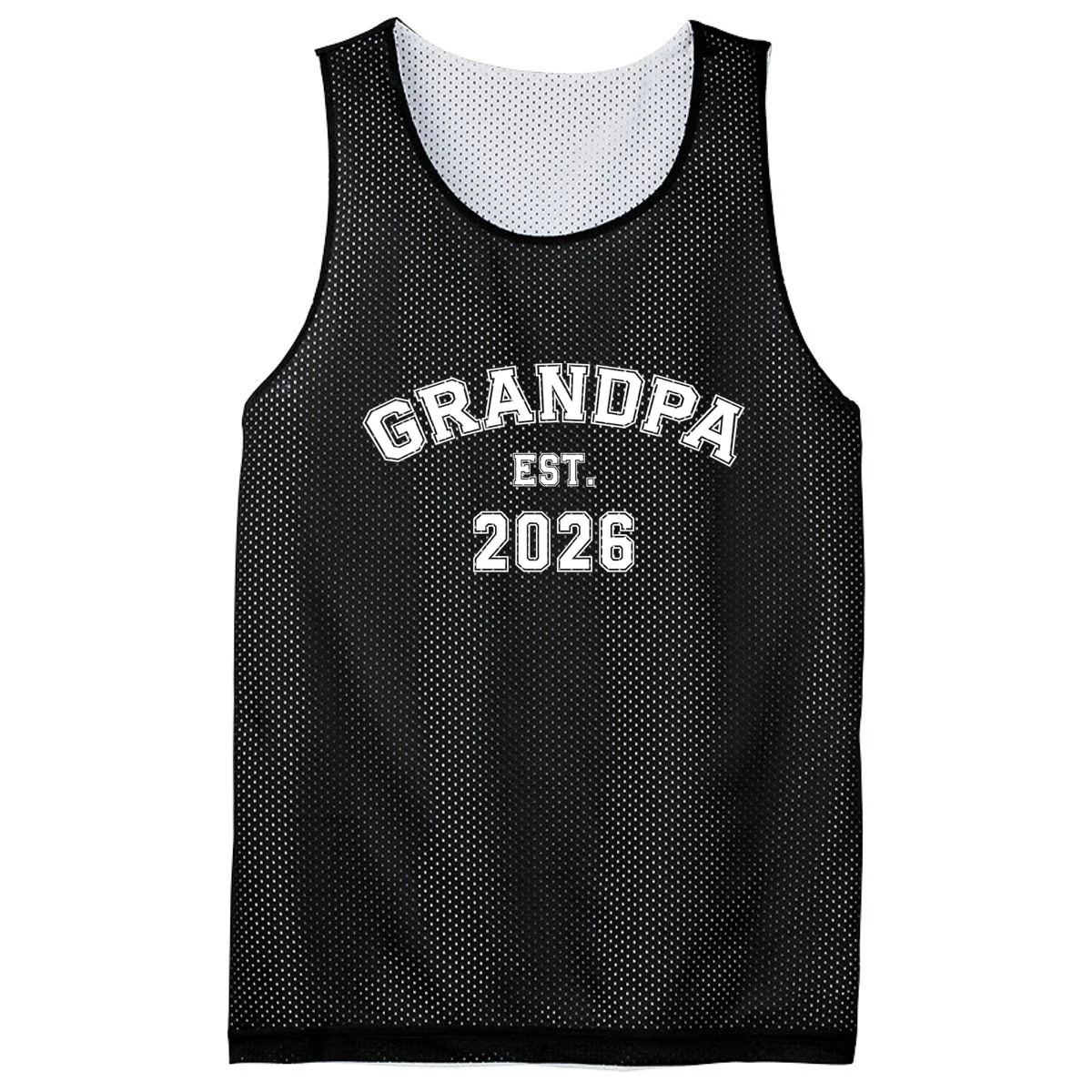 Grandpa Est 2026, Custom Text and year, Est, Dad, fathers day - Personalized Family Men's Basketball Jersey - Front
