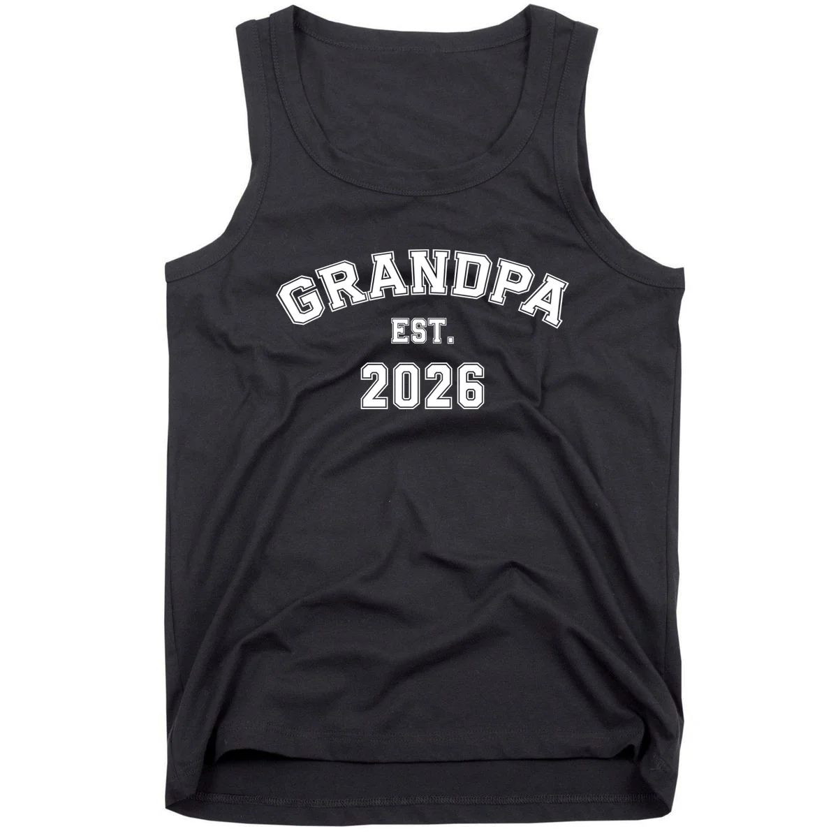 Grandpa Est 2026, Custom Text and year, Est, Dad, fathers day - Personalized Family Tank Top - Front