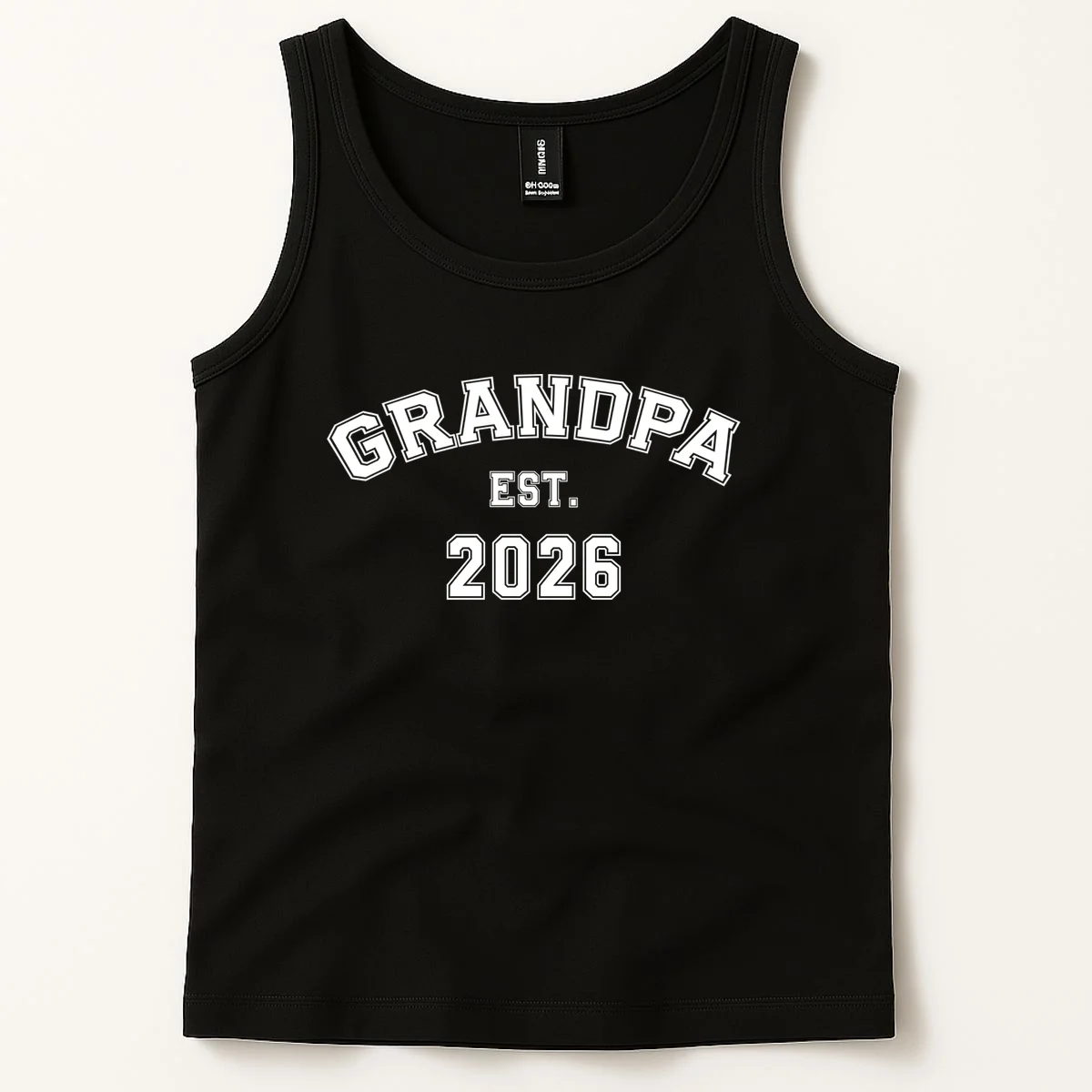 Grandpa Est 2026, Custom Text and year, Est, Dad, fathers day - Personalized Family Tank Top - Front 1