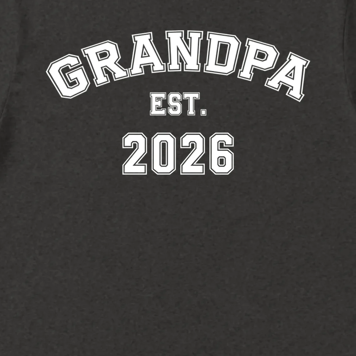 Grandpa Est 2026, Custom Text and year, Est, Dad, fathers day - Personalized Family Men's T-Shirt - Front - Close-up