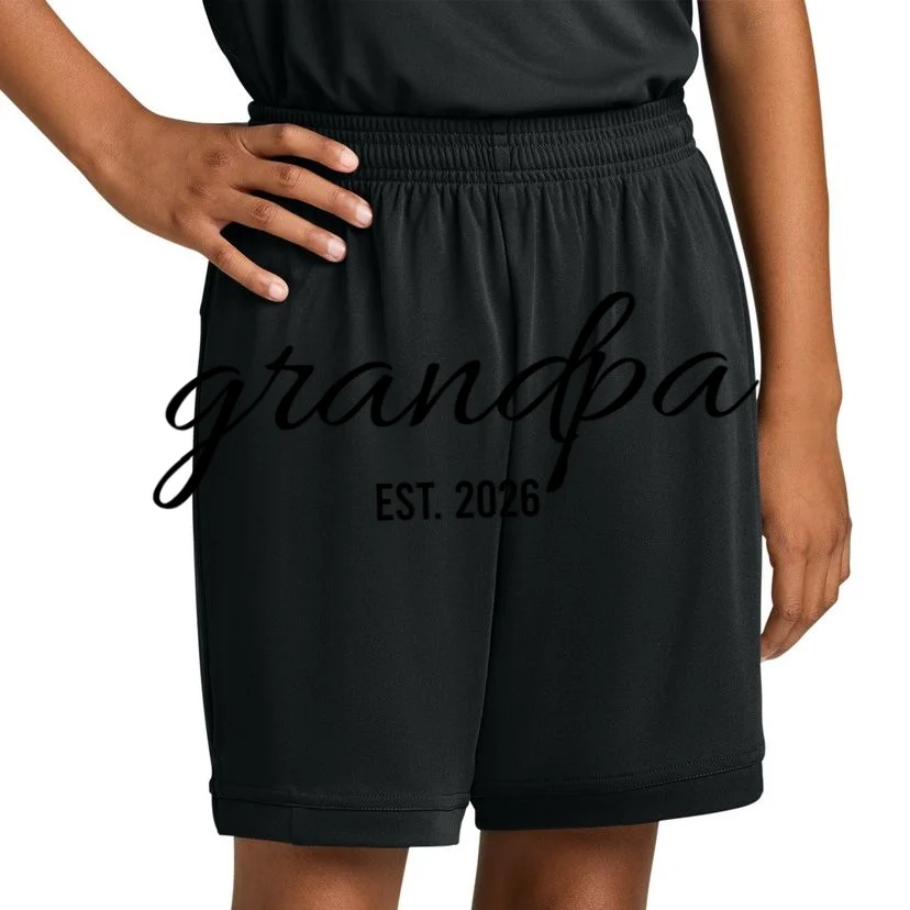 Grandpa Est. 2026 Personalized Gift Kids Shorts - Front 1