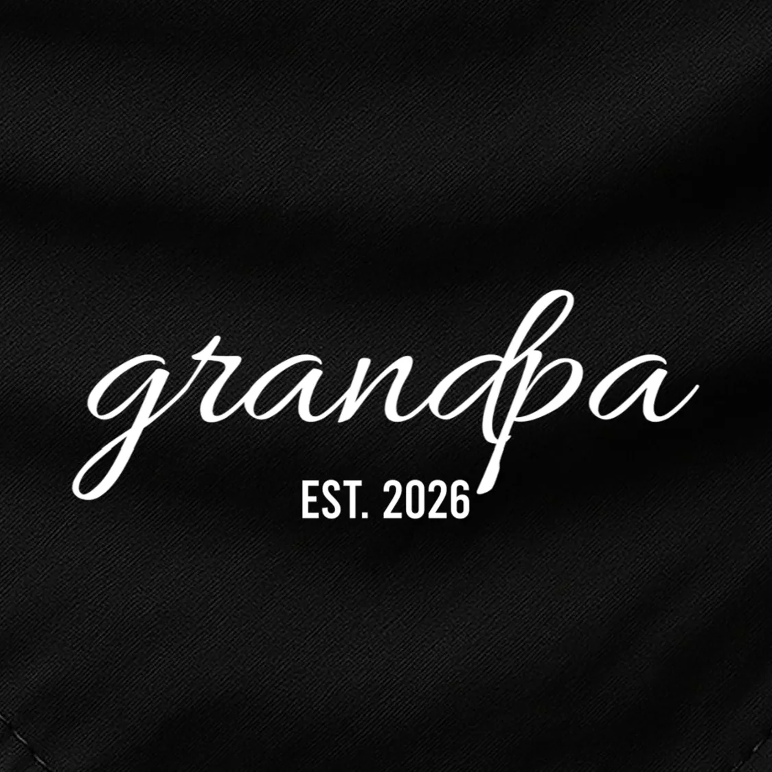 Grandpa Est. 2026 Personalized Gift Dog Bandana - Front - Close-up