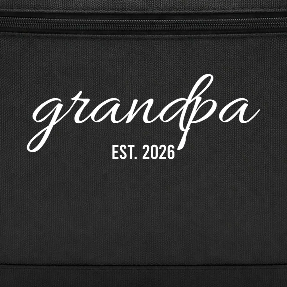 Grandpa Est. 2026 Personalized Gift Briefcase - Front - Close-up