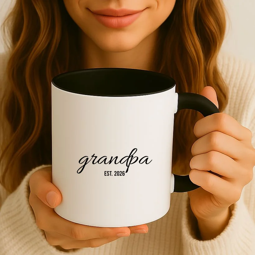 Grandpa Est. 2026 Personalized Gift Coffee Mug - Front 2