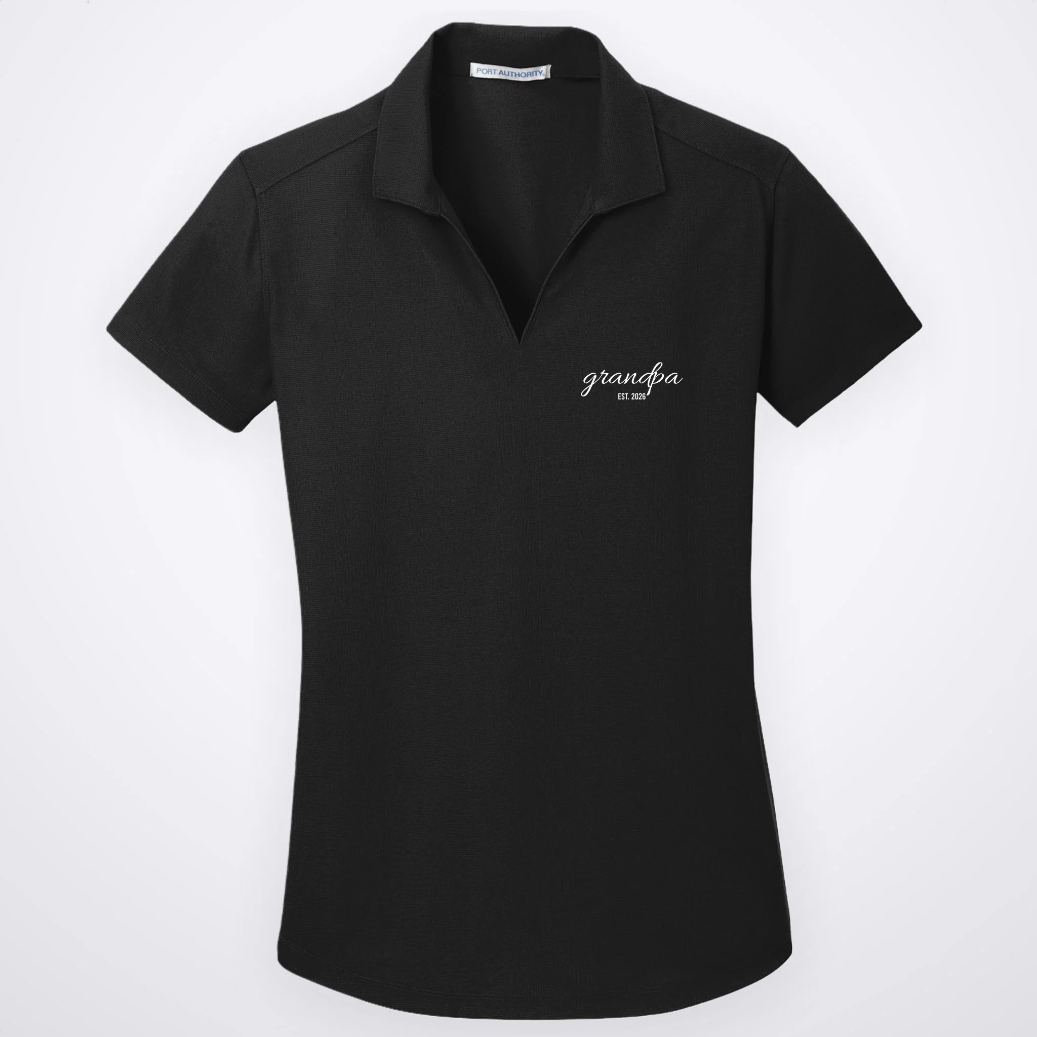 Grandpa Est. 2026 Personalized Gift Women's Polo - Front