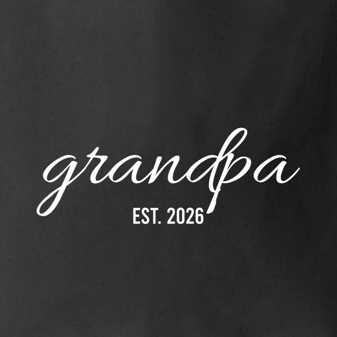 Grandpa Est. 2026 Personalized Gift Tote Bag - Front - Close-up