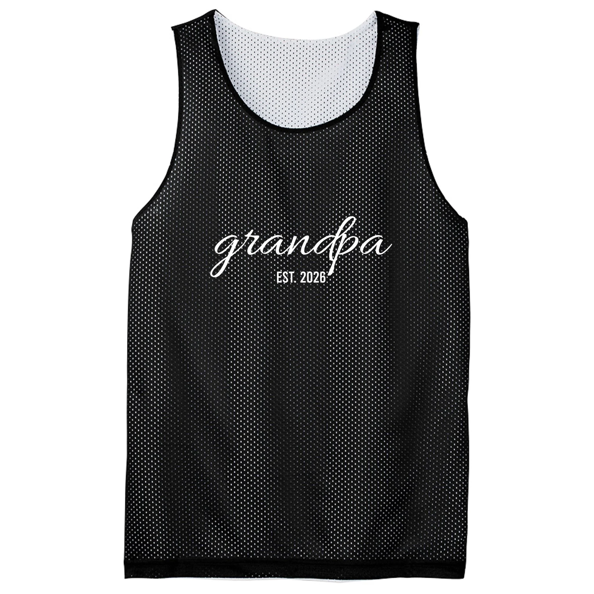 Grandpa Est. 2026 Personalized Gift Men's Basketball Jersey - Front