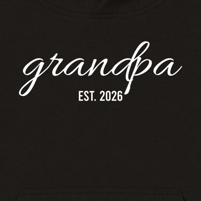 Grandpa Est. 2026 Personalized Gift Kids Hoodie - Front - Close-up