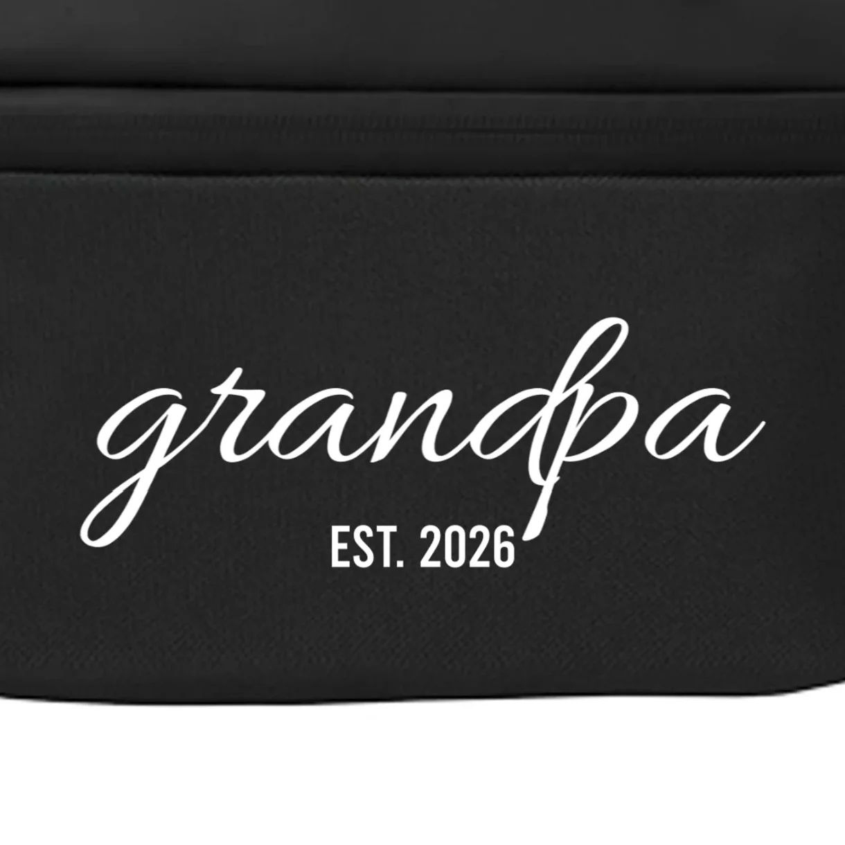 Grandpa Est. 2026 Personalized Gift Crossbody - Front - Close-up