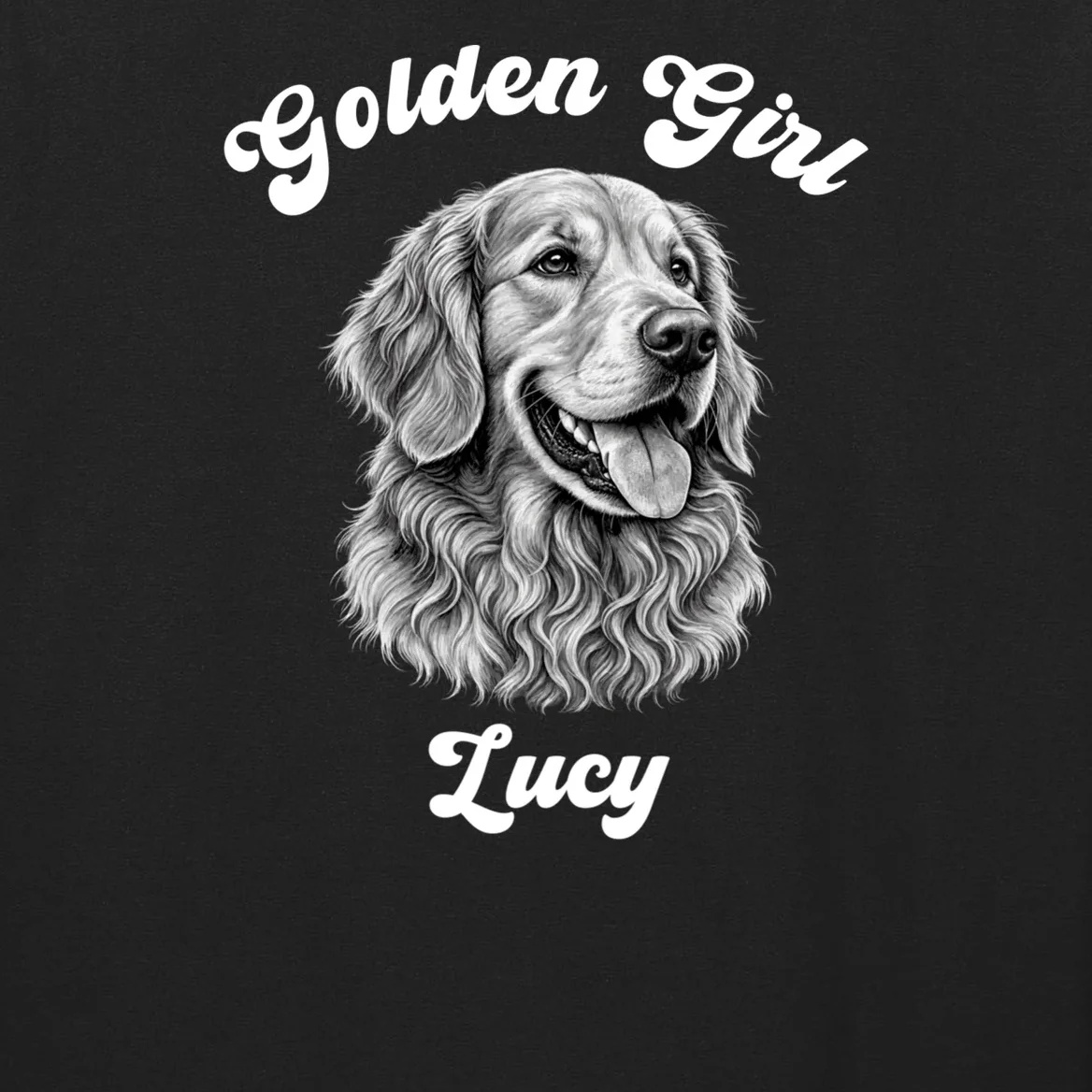 Golden Retriever Golden Boy Golden Girl Personalized Pet Name Men's Long Sleeve Shirt - Front - Close-up