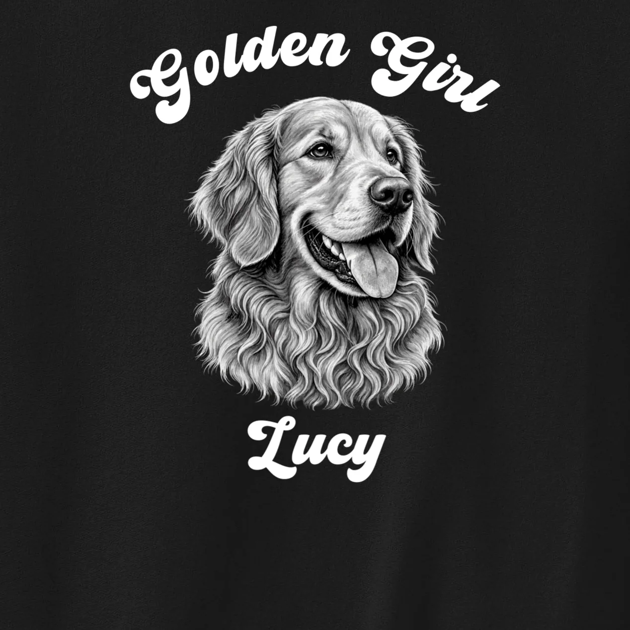 Golden Retriever Golden Boy Golden Girl Personalized Pet Name Men's Sweatshirt - Front - Close-up