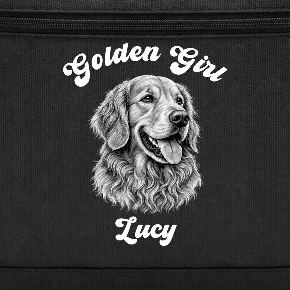 Golden Retriever Golden Boy Golden Girl Personalized Pet Name Briefcase - Front - Close-up