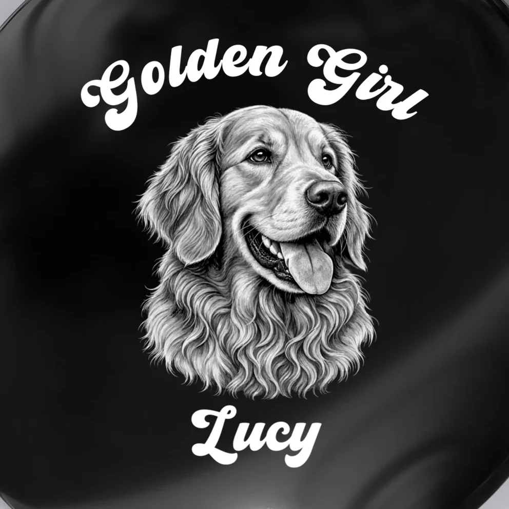 Golden Retriever Golden Boy Golden Girl Personalized Pet Name Button - Front - Close-up