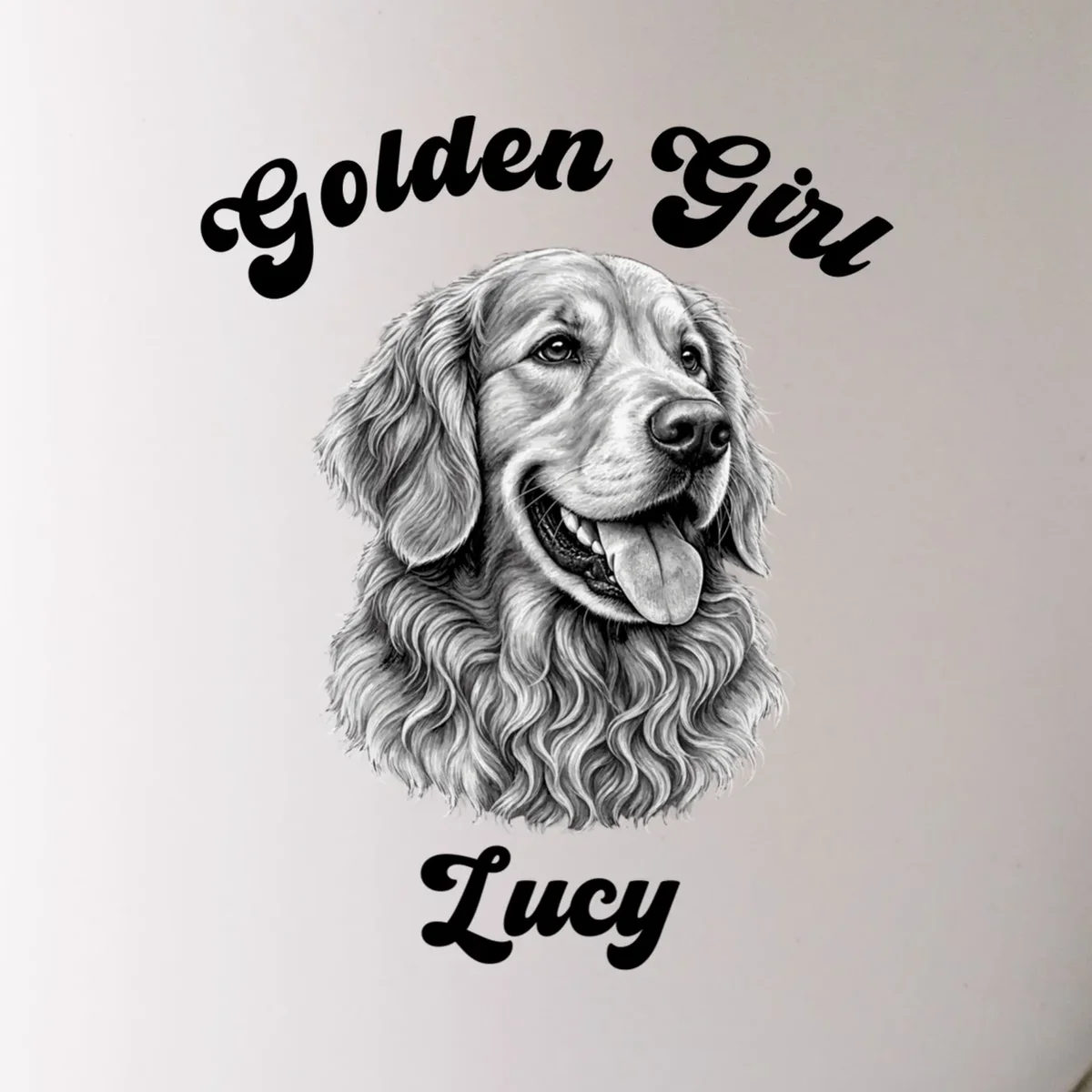 Golden Retriever Golden Boy Golden Girl Personalized Pet Name Mug - Front - Close-up