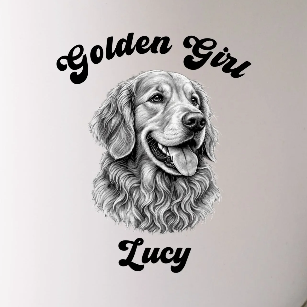 Golden Retriever Golden Boy Golden Girl Personalized Pet Name Mug - Front - Close-up