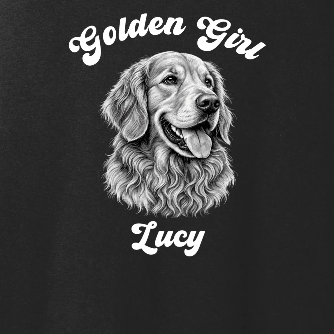 Golden Retriever Golden Boy Golden Girl Personalized Pet Name Women's Tank Top - Front - Close-up